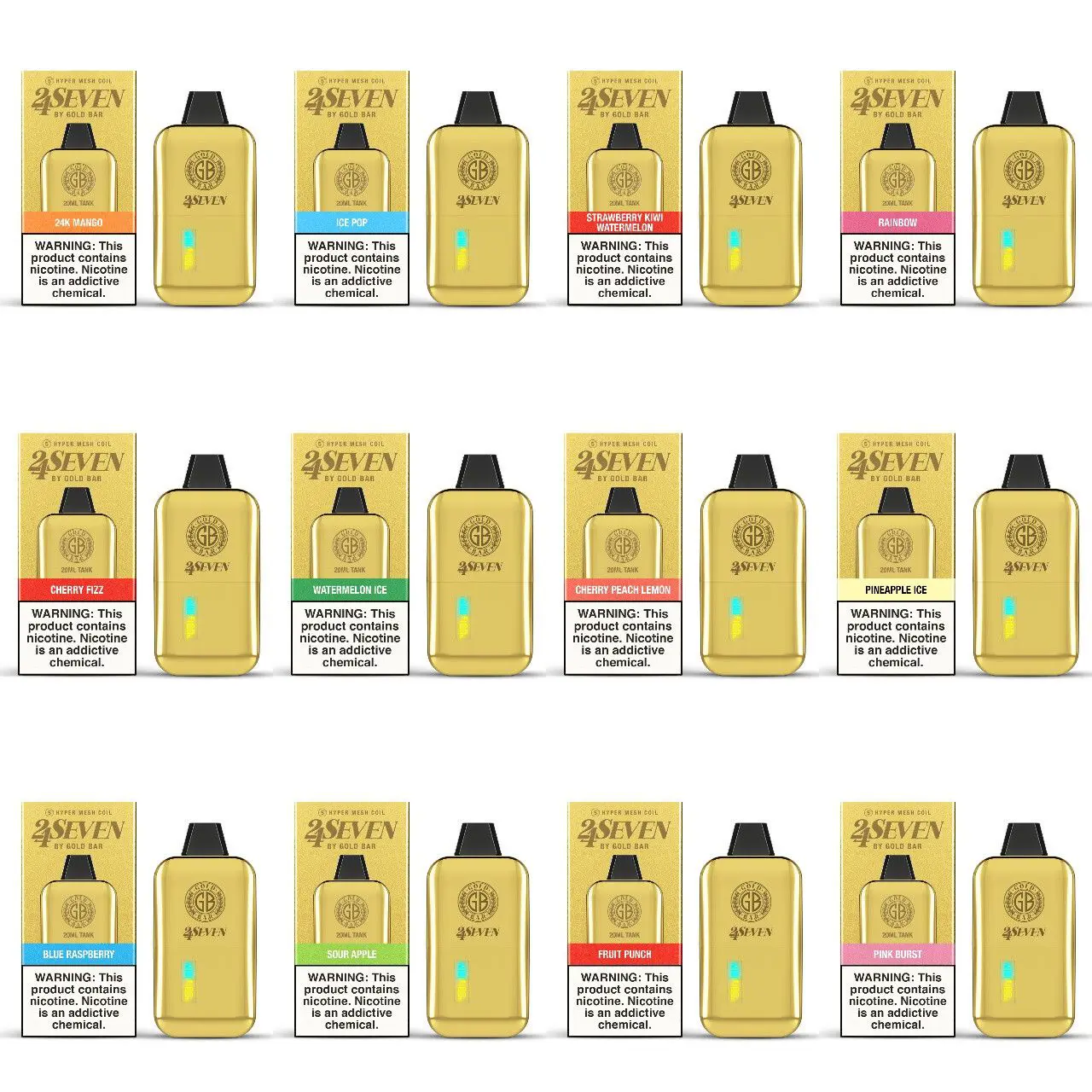 Premium Gold Bar 24 Seven 24K Disposable 2 Premium Gold Bar 24 Seven 24K Disposable