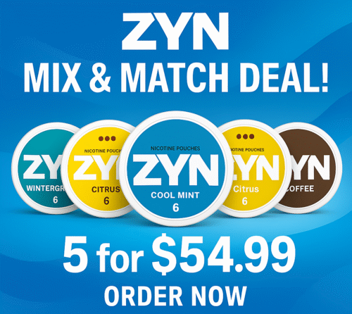 Mix and Match ZYN Nicotine Pouches 5 for $54.99